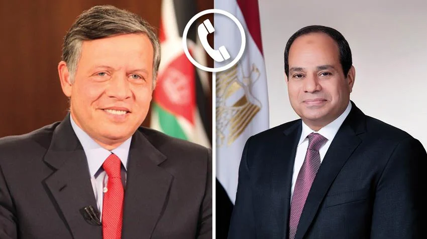 الرئيس المصري عبد الفتاح السيسي وملك الأردن 