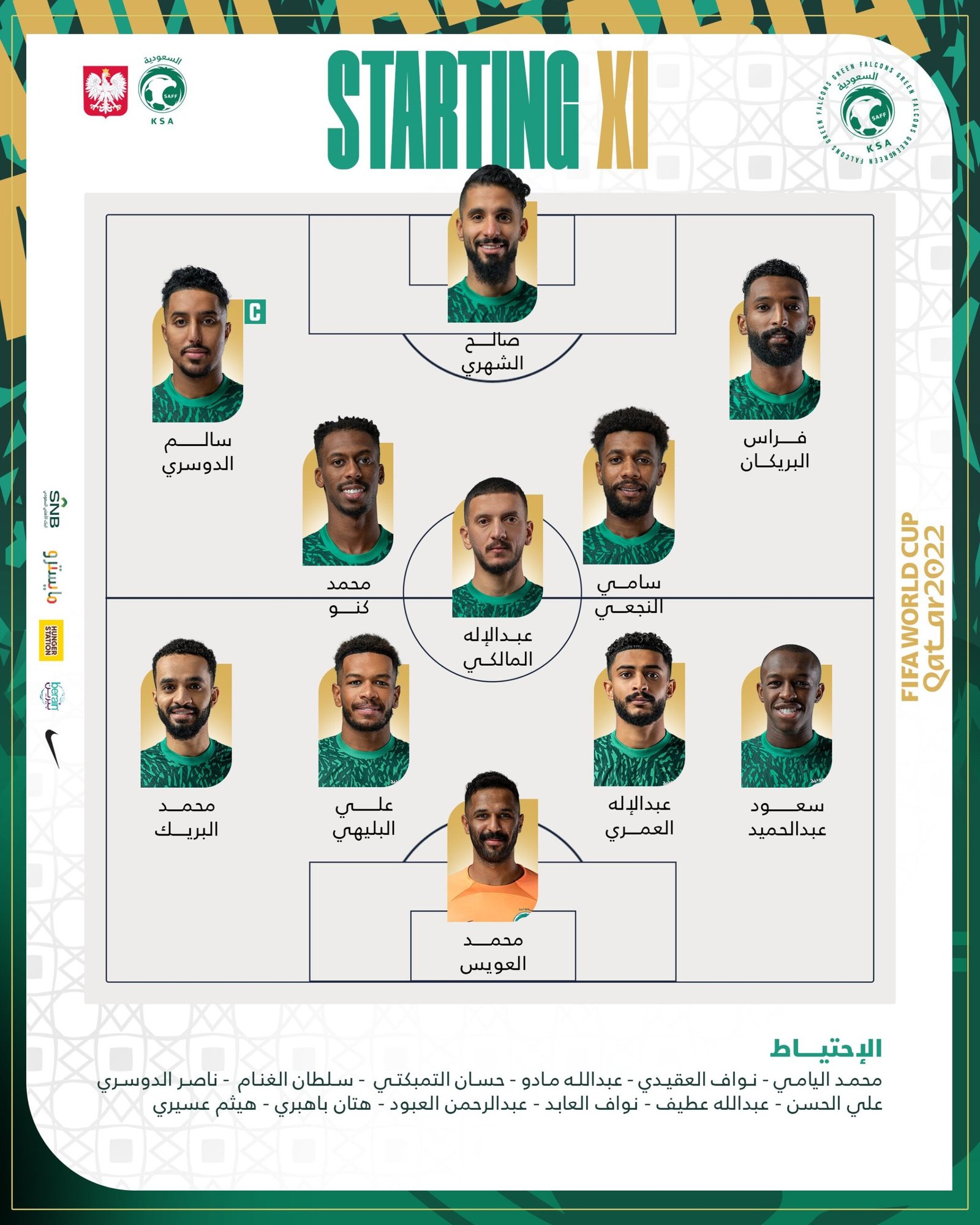 تشكيل المنتخب السعودي