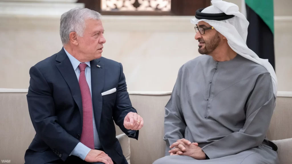 الشيخ محمد بن زايد آل نهيان يستقبل العاهل الأردني في زيارة رسمية