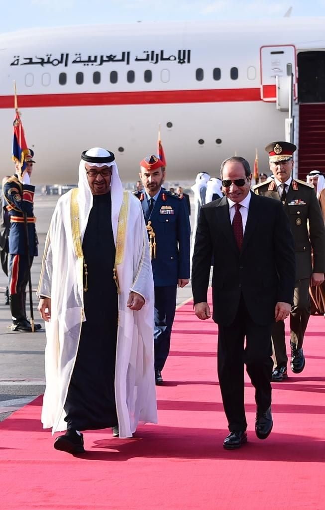 الرئيس عبد الفتاح السيسى يشيد بزيارة بالشيخ محمد بن زايد