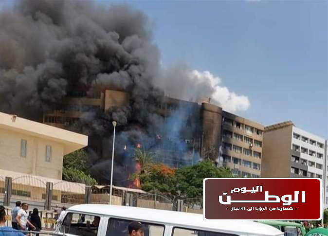 سقوط 15 مصابا نتيجة اندلاع حريق بمني خدمي  بمدينة 15مايو شمال القاهرة