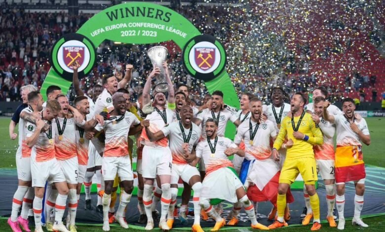 دوري المؤتمر الأوروبي : فريق وست هام يحصد الفوز بهدفين مقابل هدف عل بمنافسه فيورنتينا الإيطالي ويتوج بالبطولة