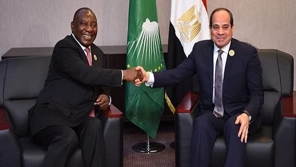 الرئيس المصري عبد الفتاح السيسي ونظير الجنوب افريقي
