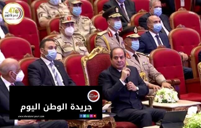 الرئيس السيسي يتحدث عن نصر أكتوبر خلال الندوة التثقيفية للقوات المسلحة معبرا الجيش المصري استطاع كسر حاجز الخوف