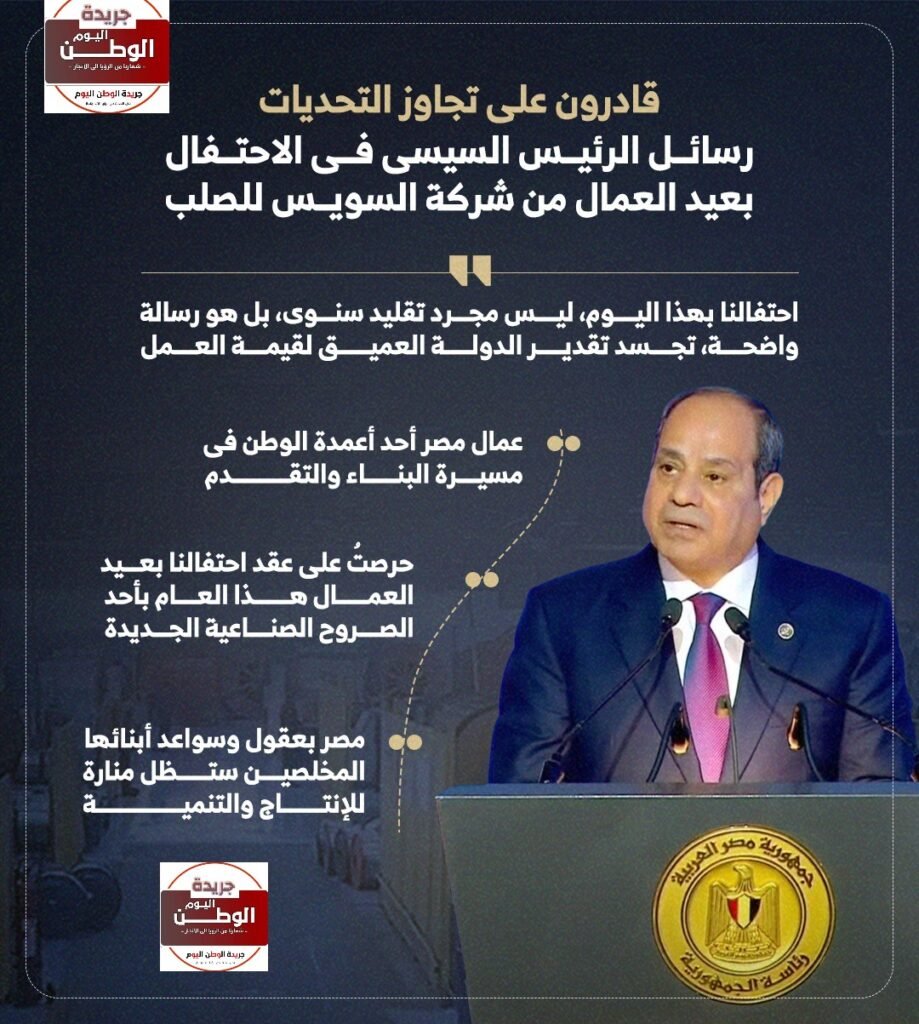 في عيد العمال من قلب السويس.. رسائل السيسي: تقدير للعمال ودفعة قوية للصناعة 