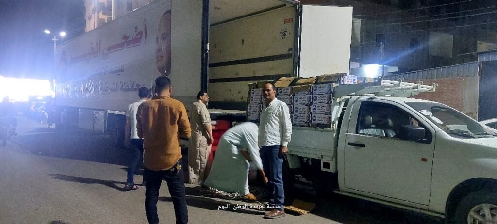 "مستقبل وطن بفاقوس يوزع 1800 كرتونة ويدعم الأسر بلحوم بلدية في عيد الأضحى"