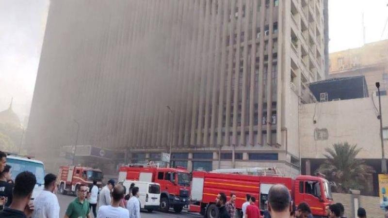 لقطات خاصة من جريدة الوطن اليوم توثق تفاصيل حريق سنترال رمسيس