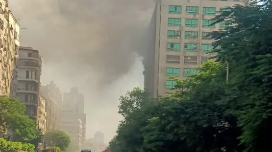 لقطات خاصة من جريدة الوطن اليوم توثق تفاصيل حريق سنترال رمسيس