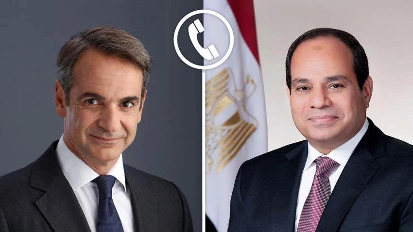 السيسي وميتسوتاكيس يبحثان التعاون الثنائي وجهود تهدئة الأوضاع في غزة 