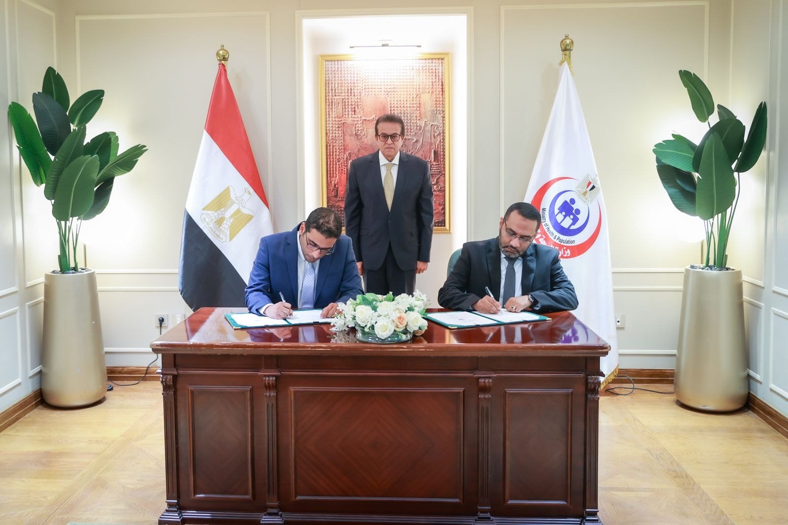 مذكرة تفاهم لتطوير رعاية مرضى التصلب المتعدد بين الصحة وروش مصر 