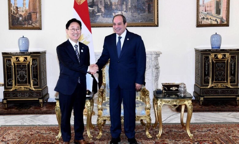 الرئيس السيسي يستقبل مبعوث كوريا الجنوبية ويؤكد تعزيز العلاقات الثنائية