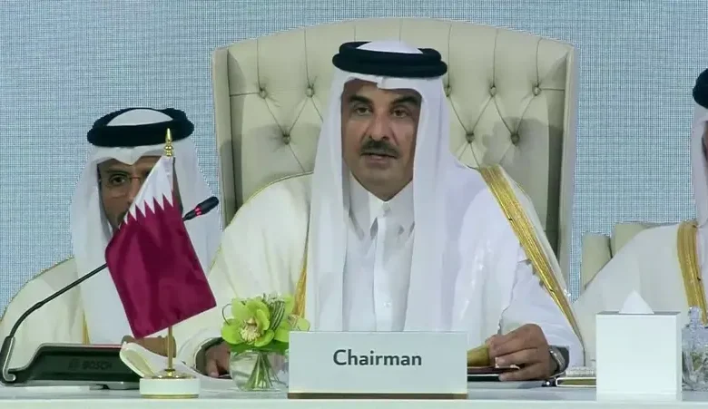 الشيخ تميم بن حمد أمير قطر هجوم غادر على الدوحة وإسرائيل لا تعترف بالحدود 