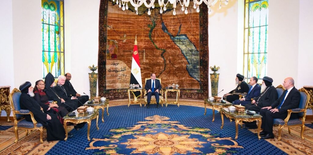 الرئيس السيسي يستقبل وفد مجلس الكنائس العالمي ويؤكد التعايش والسلام
