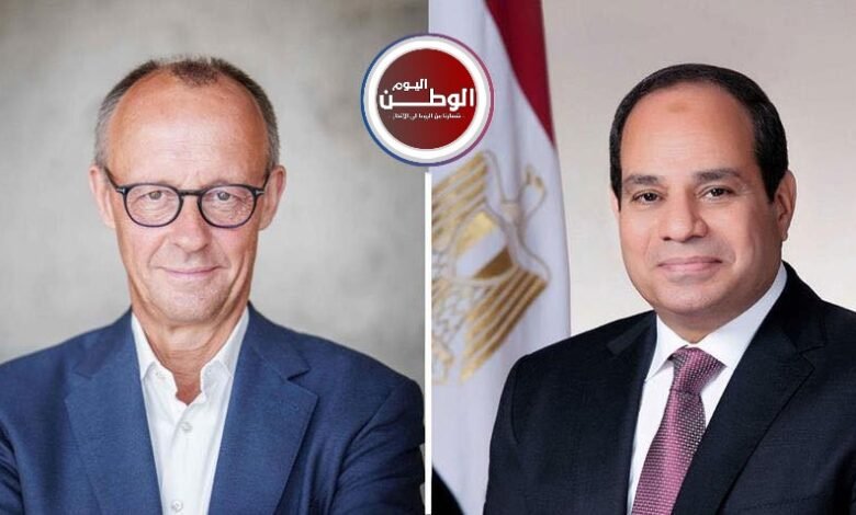 الرئيس السيسي يتلقى اتصالاً من المستشار الألماني لبحث اتفاق غزة 