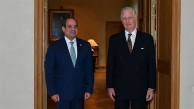 الرئيس المصري عبد الفتاح  السيسي يشكر ملك بلجيكا