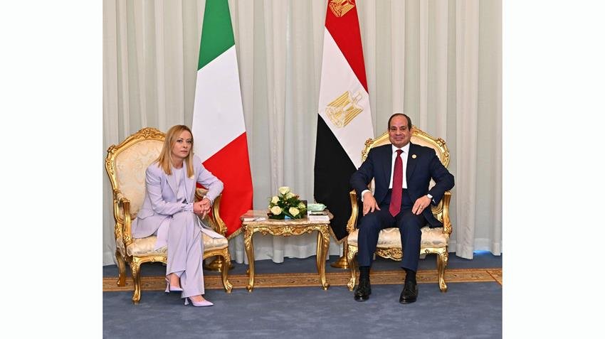 السيسي وميلوني يبحثان تعزيز التعاون ودعم السلام الإقليمي من مدينة السلام بشرم الشيخ