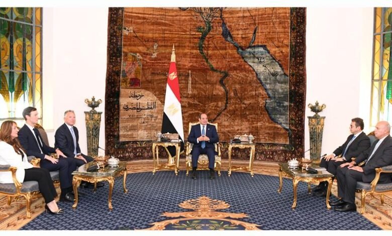 السيسي يستقبل المبعوث الأمريكي وكبير مستشاري ترامب