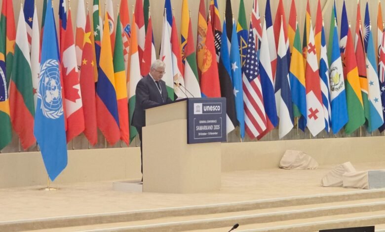 وزير التعليم العالي يلقي كلمة مصر في المؤتمر العام لليونسكو بسمرقند