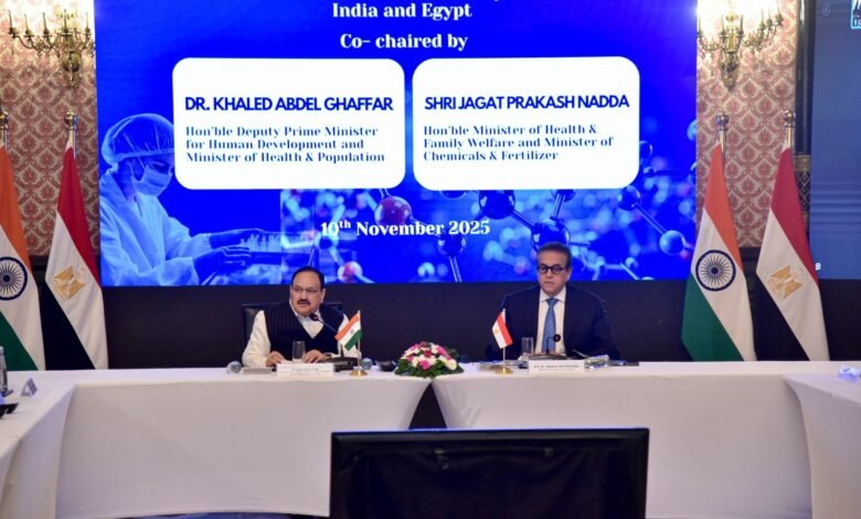 مصر والهند تبحثان التعاون الصحي والصناعات الدوائية المشتركة 