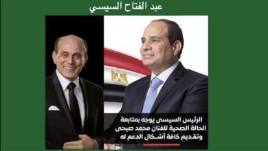 الفنان محمد صبحي يشكر الرئيس السيسي على رعايته الصحية الكاملة