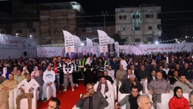 حضور جماهيري غير مسبق بمؤتمر الجبهة الوطنية لدعم مرشح دمياط محمود العوضي