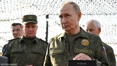 الرئيس الروسي فلاديمير بوتين يزور الجبهة