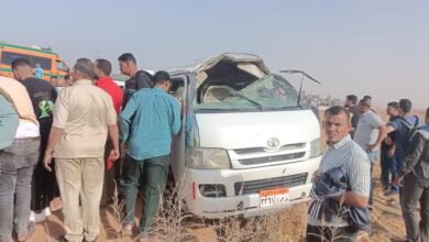 تعرف علي الاسماء إصابة 19 شخصاً في انقلاب ميكروباص على طريق مطروح إسكندرية الساحلي