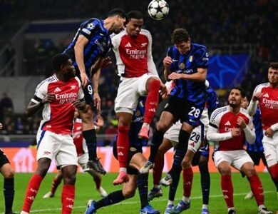 إنتر ميلان يواجه أرسنال الانجليزى في قمة نارية بدوري الأبطال الليلة على ملعب مياتزا