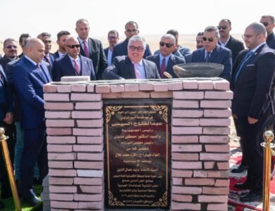 وضع حجر أساس مصنع إندستريال هاوس الجبسي بوادي التكنولوجيا بشرق الإسماعيلية