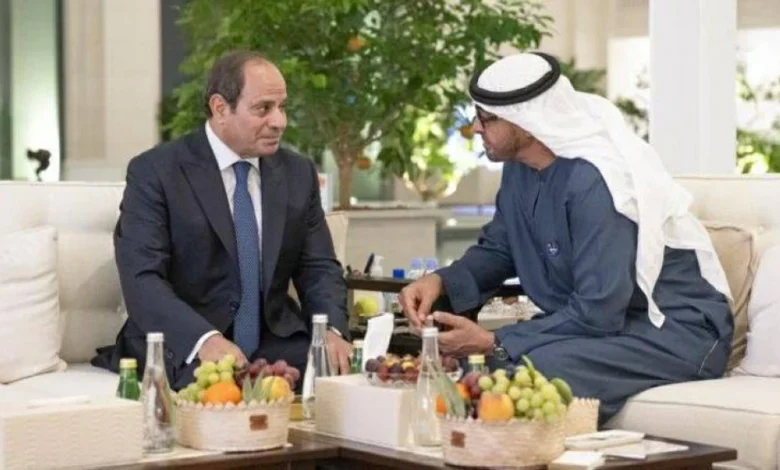 السيسي وبن زايد يؤكدان ضرورة وقف الحرب في غزة وتعزيز العلاقات الثنائية