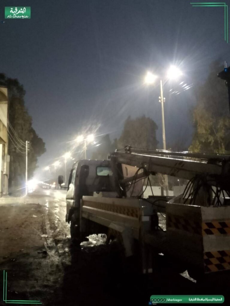 محافظ الشرقية يوجه بتكثيف الجهود الميدانية لرفع آثار الأمطار وتأمين أعمدة الإنارة