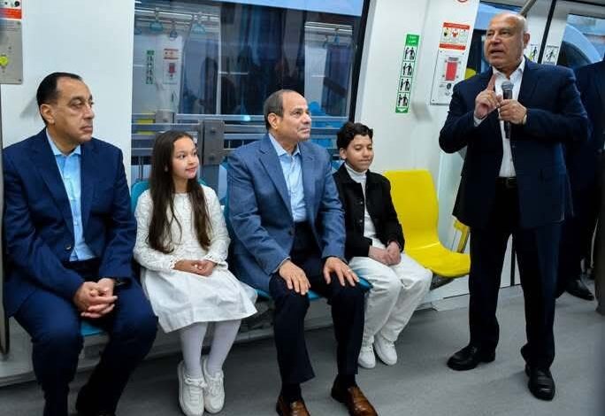 الرئيس عبد الفتاح السيسي يفتتح مشروع مونوريل شرق النيل
