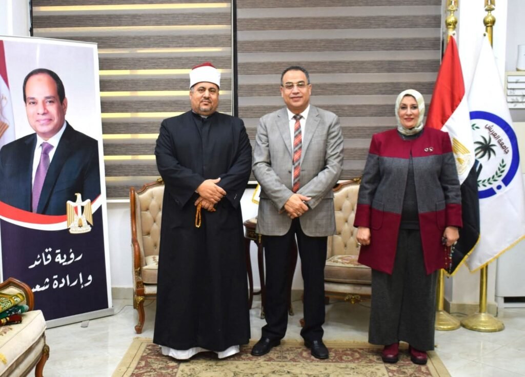 جامعة العريش تعزز شراكاتها الوطنية وتستقبل تهاني القيادة بمناسبة التعيين وعيد الفطر