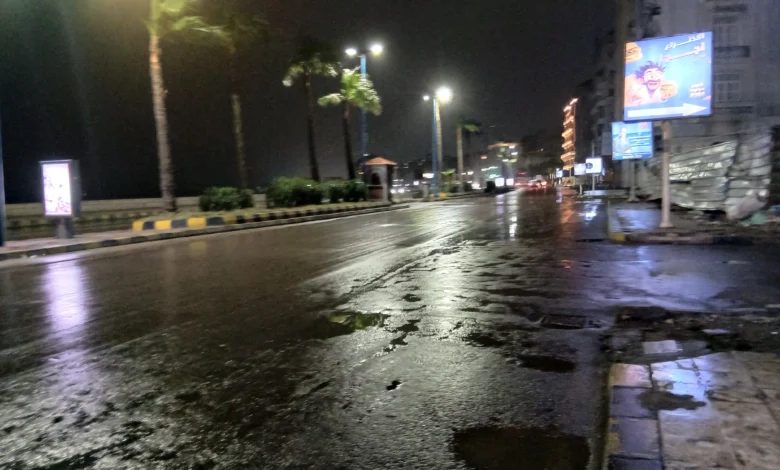  أمطار غزيرة ورياح نشطة تضرب الإسكندرية وانخفاض ملحوظ في درجات الحرارة