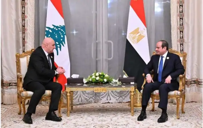 الرئيس السيسي لنظيرة رئيس الجمهورية اللبنانية يؤكد استعداد القاهرة لتقديم المساعدات الإغاثية اللازمة للبنان