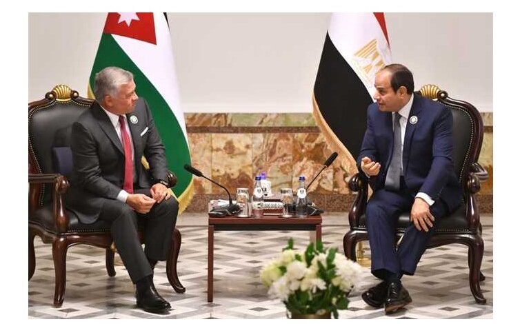 الرئيس السيسي يتلقى اتصالاً من الملك عبدالله الثاني تأكيد وحدة الموقف المصري الأردني في خفض التصعيد