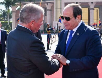 السيسي للملك عبدالله مصر ترى أمن الأردن جزءاً لا يتجزأ من أمنها القومي