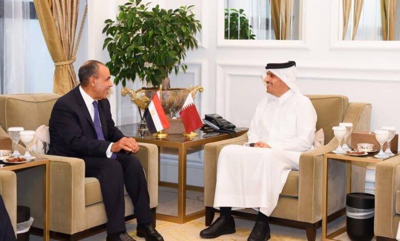 بدر عبد العاطي وزير الخارجية المصري يؤكد لنظيره القطري رفض مصر الاعتداءات الإيرانية