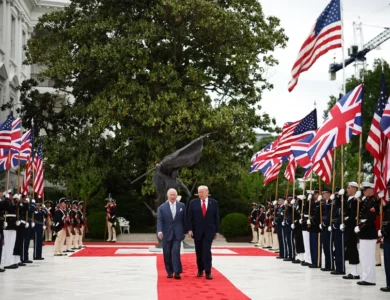 ترامب خلال استقباله الملك تشارلز الثالث لا أصدقاء أقرب لأميركا من البريطانيين