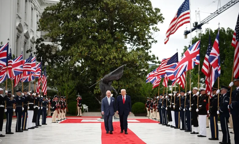 ترامب خلال استقباله الملك تشارلز الثالث لا أصدقاء أقرب لأميركا من البريطانيين