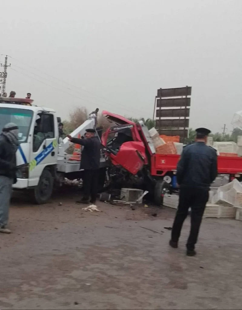 مصرع ثمانية أشخاص وإصابة أربعة في تصادم مروع بطريق السادات