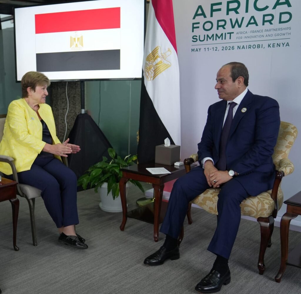 الرئيس السيسي يبحث مع جورجيفا تعزيز التعاون والإصلاح الاقتصادي على هامش