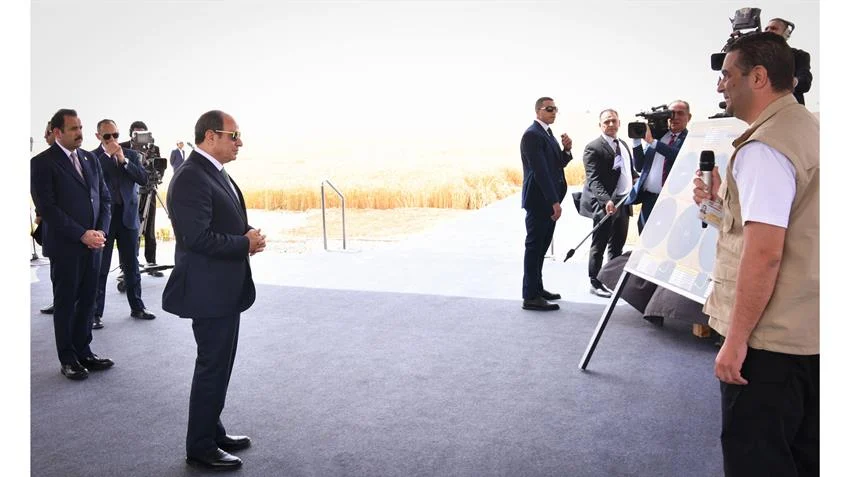  الرئيس السيسي يفتتح مشروع الدلتا الجديدة بمحور الشيخ زايد