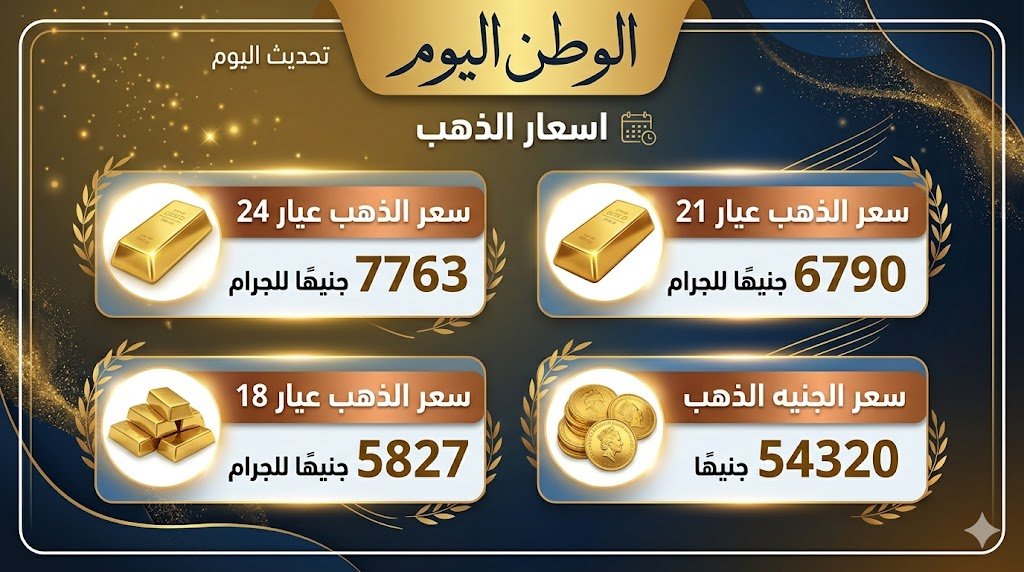 أسعار الذهب اليوم في مصر السبت 30 مايو 2026.