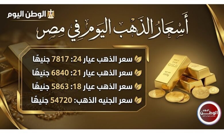 ارتفاع جديد بأسعار الذهب في مصر اليوم وعيار 21 يقفز 25 جنيهًا