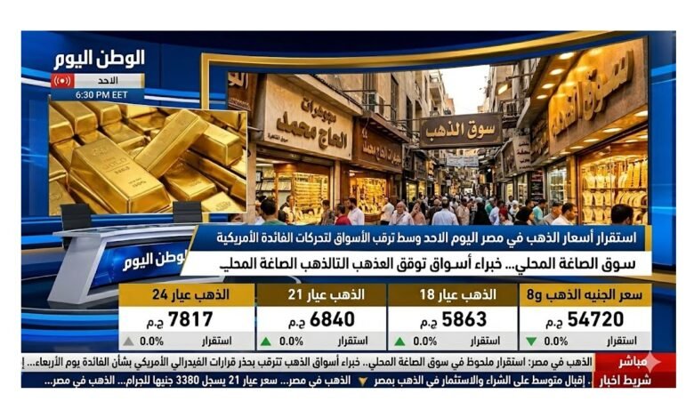 استقرار أسعار الذهب في مصر اليوم الاحد وسط ترقب الأسواق لتحركات الفائدة الأمريكية
