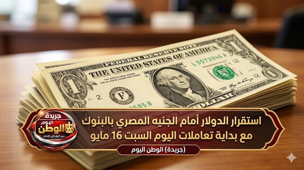 استقرار الدولار أمام الجنيه المصري بالبنوك مع بداية تعاملات اليوم السبت 16 مايو