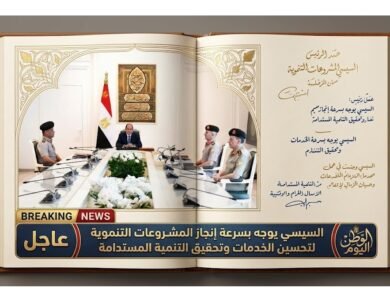 السيسي يوجه بسرعة إنجاز المشروعات التنموية لتحسين الخدمات وتحقيق التنمية المستدامة