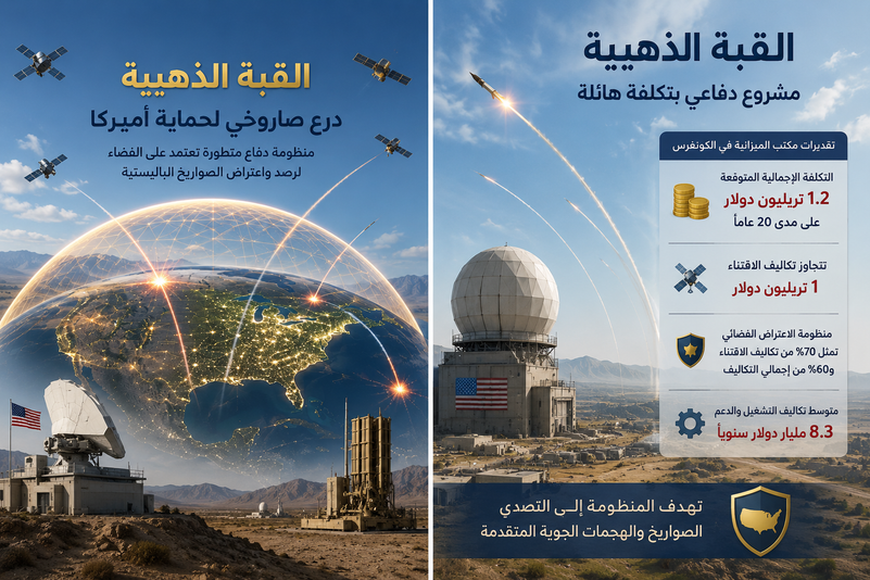 القبة الذهبية لترامب تثير الجدل.. تكلفة خيالية تتجاوز تريليون دولار