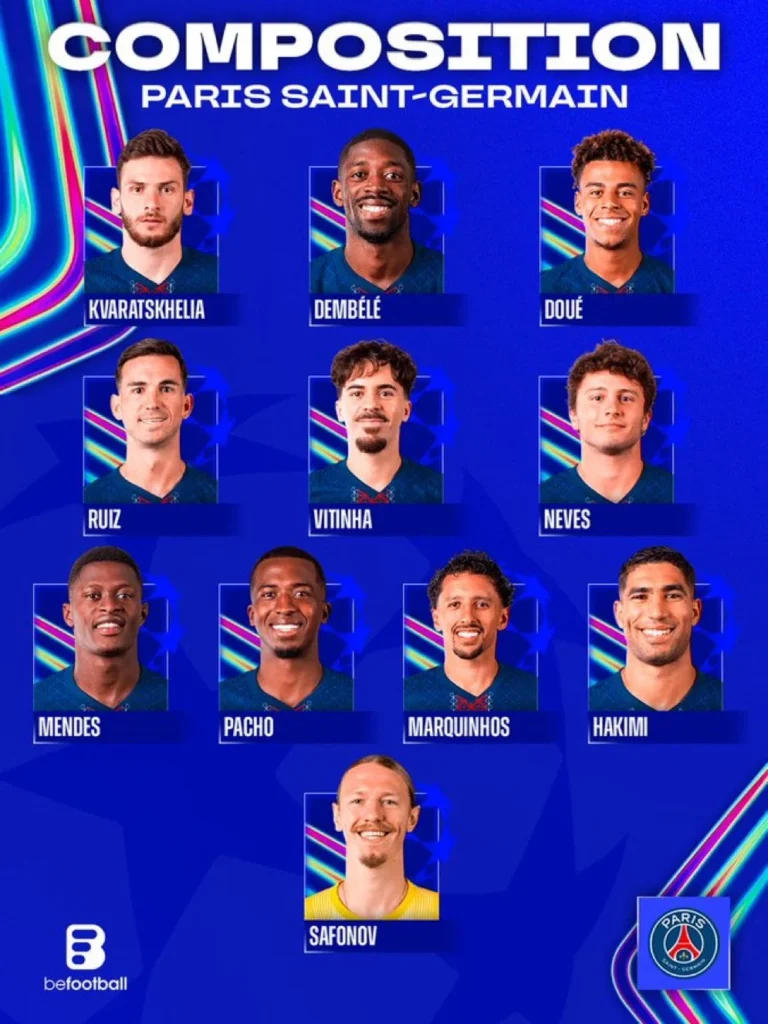 باريس سان جيرمان وأرسنال يعلنان التشكيل الرسمي لنهائي دوري الأبطال المرتقب